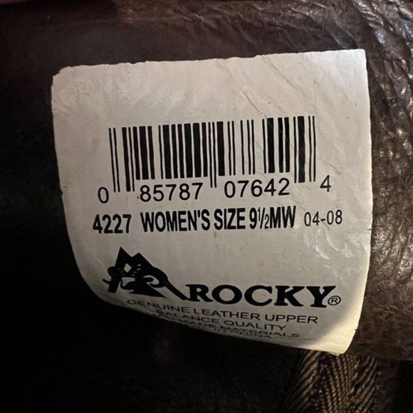 Womens Rocky Ride Branson Brown Leather Western Roper Cowboy Boots Size 9.5 M - Picture 8 of 8